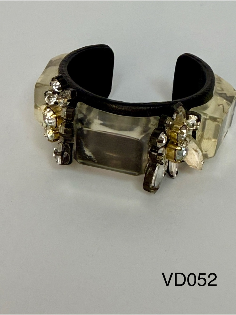 J.Crew Lucite Style Crystal Statement Cuff Bracelet